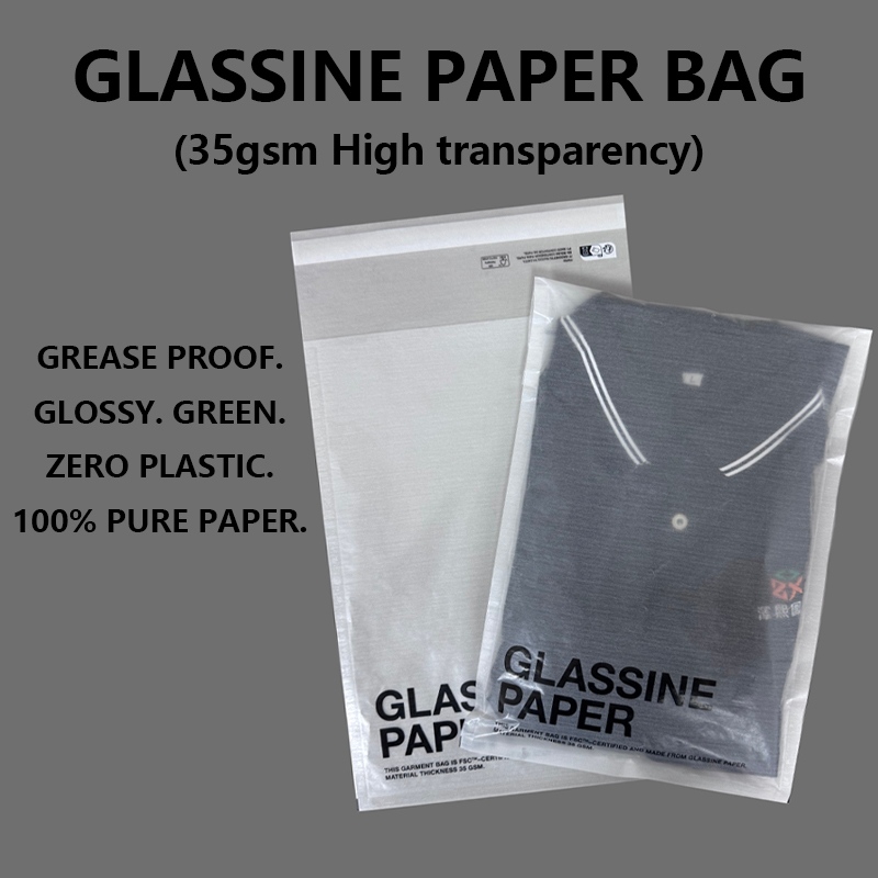 Beg Kertas Glassine Ketelusan Tinggi Tersuai Membantu Jenama Beralih kepada Pembungkusan Tanpa Plastik