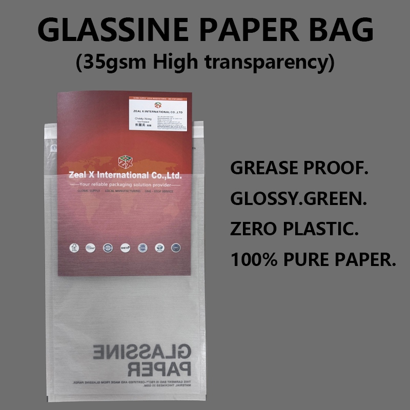 Beg Kertas Glassine Tersuai untuk Pembungkusan Pakaian Mampan